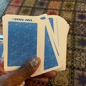 Pan Am bridge size playing cards vintage used